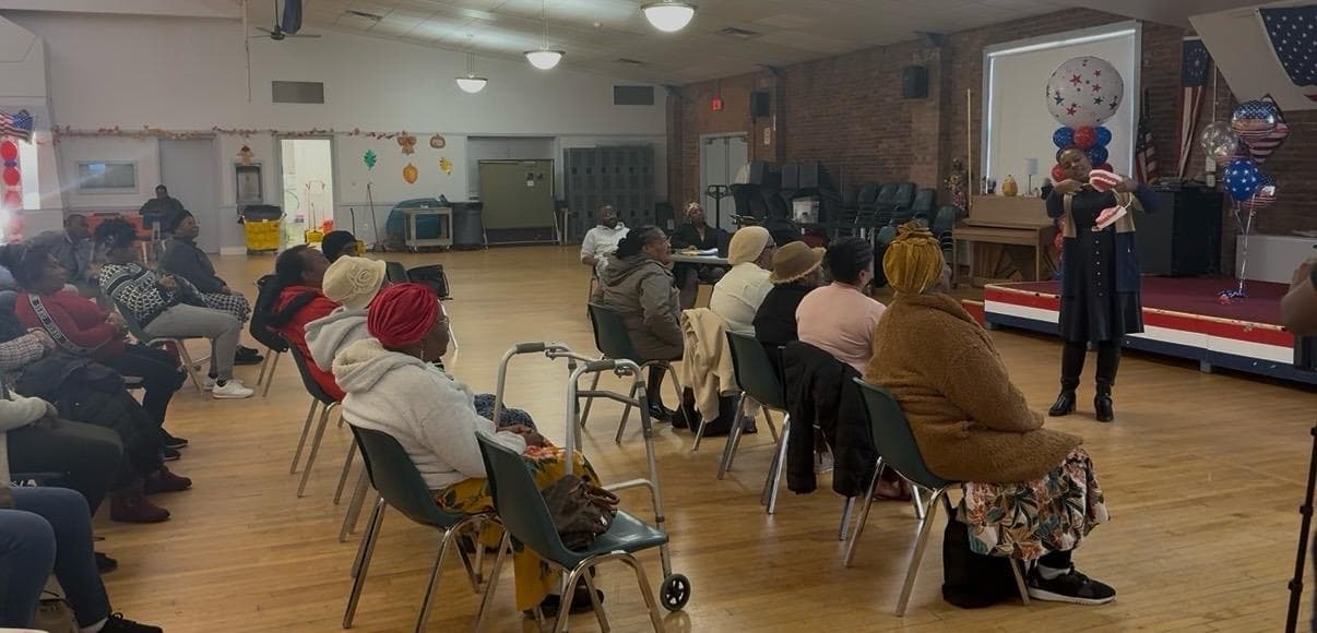 Community members attending the AWMI Healthy Gums oral health education workshop