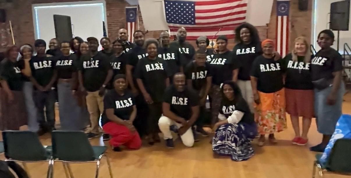 The R.I.S.E. program team and participants gathered together